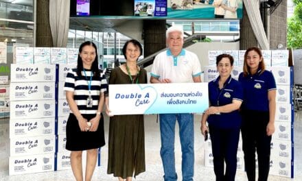 ดั๊บเบิ้ล เอ มอบหน้ากากอนามัยฯเพื่อการแพทย์และสาธารณสุขให้กับรพ.รามาธิบดี