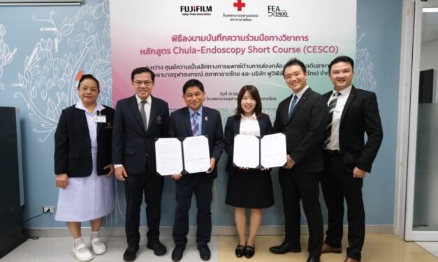 ฟูจิฟิล์ม ลงนามความร่วมมือ สนับสนุนศูนย์ความเป็นเลิศด้านการส่องกล้องทางเดินอาหาร โรงพยาบาลจุฬาลงกรณ์ จัดการประชุมเชิงปฏิบัติการ “Chula-Endoscopy Short Course (CESCO) EUS ERCP series” เพื่อพัฒนาการทำหัตถการการส่องกล้องตรวจระบบทางเดินอาหารโดยการส่องกล้องที่ติดอัลตร้าซาวด์  และการตรวจรักษาท่อทางเดินน้ำดีและตับอ่อน (EUS ERCP)