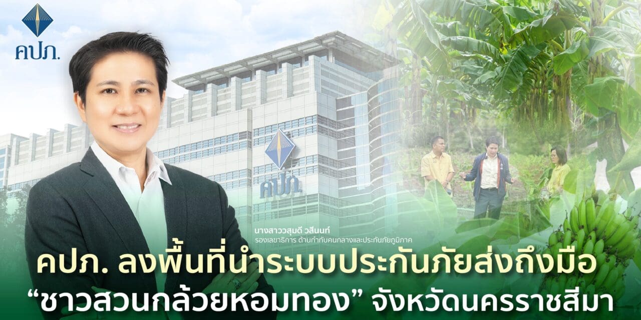 คปภ. ลงพื้นที่นำระบบประกันภัยส่งถึงมือ “ชาวสวนกล้วยหอมทอง” จังหวัดนครราชสีมา