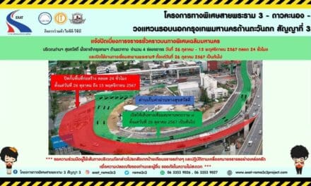 กทพ. แจ้งปิดเบี่ยงการจราจรชั่วคราวบนทางพิเศษเฉลิมมหานคร บริเวณด่านฯ สุขสวัสดิ์ (ฝั่งขาเข้า) และเปิดใช้งานทางเชื่อมสะพานพระราม 9