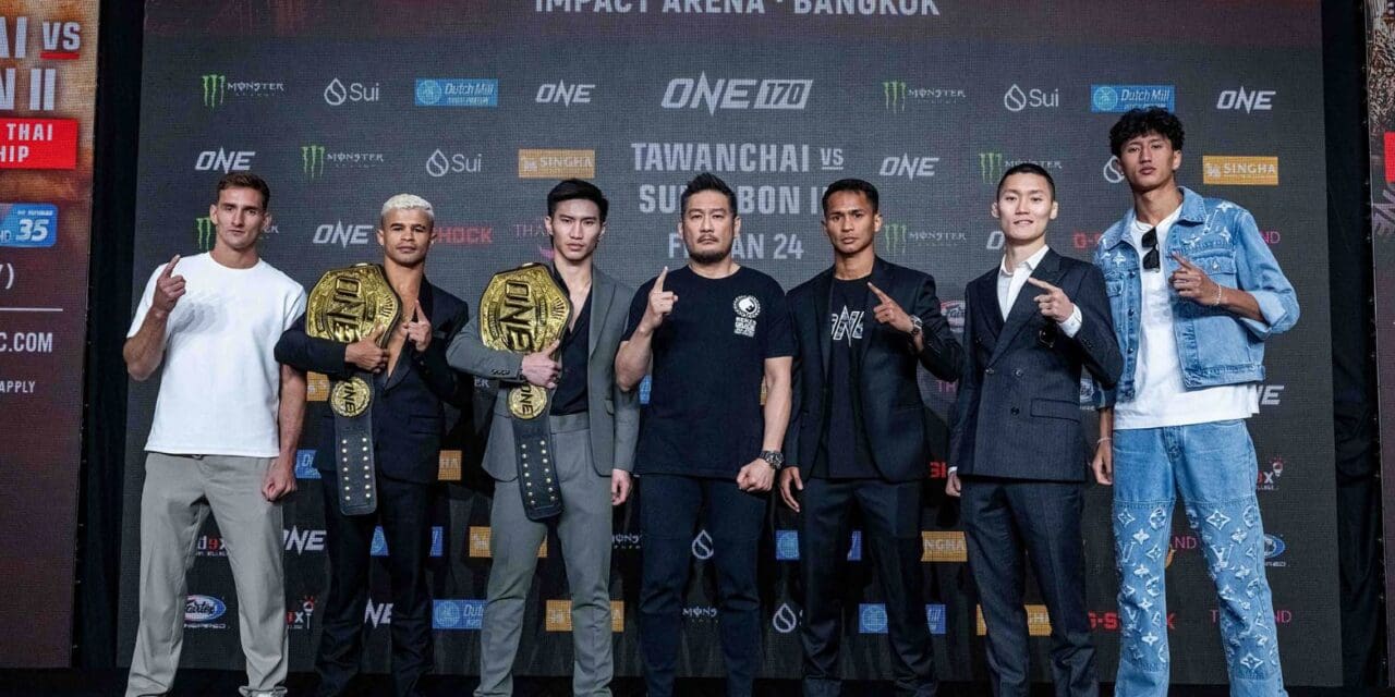 ศึกใหญ่แห่งปี! บอสใหญ่ชาตรี นำทัพนักกีฬาแถลงข่าว ONE 170 “ตะวันฉาย VS ซุปเปอร์บอน” จากสังเวียนสู่ภาพยนตร์ฮอลลีวูดฟอร์มยักษ์