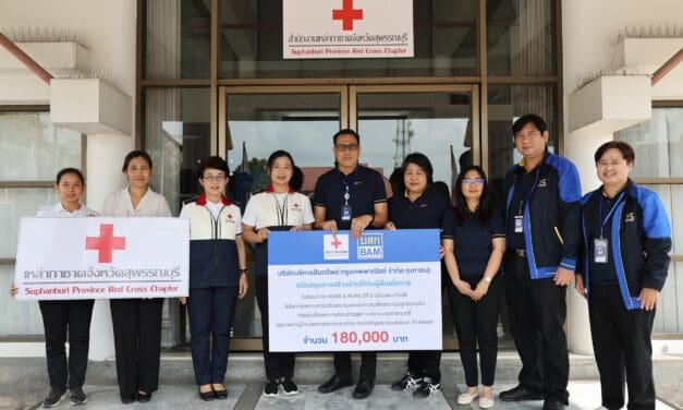 BAM ร่วมกับสภากาชาดไทยจัดทำโครงการ HOME & HOPE ต่อเนื่องปีที่ 5มอบเงินสร้างบ้านให้กับผู้ด้อยโอกาส จังหวัดสุพรรณบุรี