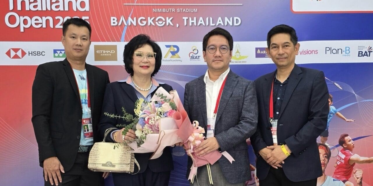 บริษัท กรังด์ปรีซ์ อินเตอร์เนชั่นแนลจำกัด (มหาชน) พร้อมด้วยเรือเอก บุญศักดิ์ พลสนะ  ในฐานะคณะกรรมการจัดการแข่งขันแบดมินตันชิงแชมป์โลกอาวุโส รายการ Amazing Thailand-Pattaya BWF World Senior Championships 2025  ร่วมแสดงความยินดีกับคุณหญิงปัทมา ลีสวัสดิ์ตระกูล กรรมการคณะกรรมการโอลิมปิกสากล หรือ ไอโอซีเมมเบอร์ และนายกสมาคมกีฬาแบดมินตันแห่งประเทศไทยฯ ในโอกาสได้รับการแต่งตั้งให้ดำรงตำแหน่งประธานสหพันธ์แบดมินตันโลก หรือ BWF คนใหม่