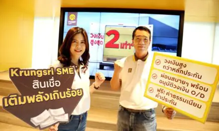 กรุงศรี เดินหน้า “เติมพลังเกินร้อย” เสริมแกร่งให้ SME  ด้วยวงเงินสูงสุด 2 เท่า ผ่อนสบาย ฟรีค่าธรรมเนียมค้ำประกันสินเชื่อ