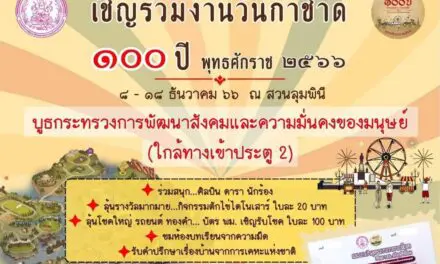 พม. เชิญเที่ยวงานกาชาด 100 ปี พุทธศักราช 2566 พร้อมร่วมสนุกที่ร้านกาชาด พม. วันนี้ – 18 ธ.ค. 66 ที่สวนลุมพินี