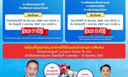 กทพ. มอบของขวัญปีใหม่ประชาชนตามนโยบายของรัฐบาล และกระทรวงคมนาคม โดยการยกเว้นค่าผ่านทางพิเศษ และขยายเวลาการให้ส่วนลดค่าผ่านทาง