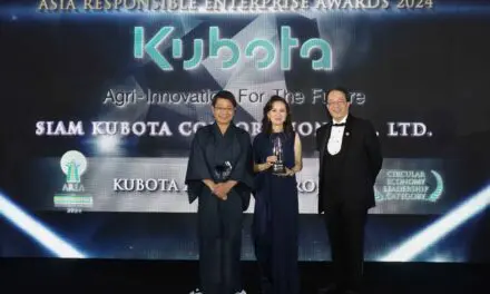 สยามคูโบต้า คว้า 2 รางวัลระดับเอเชีย  จากเวที Asia Responsible Enterprise Awards (AREA) 2024  เน้นการพัฒนายั่งยืน ในสาขา Social Empowerment และ Circular Economy Leadership