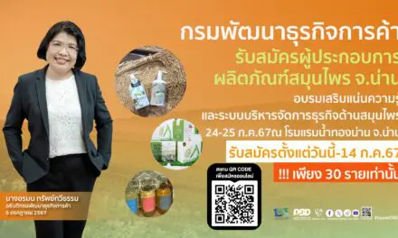 พาณิชย์ เดินหน้ายกระดับผู้ประกอบการ ต่อยอดตลาดเมืองสมุนไพร ประเดิมที่ ‘น่าน’