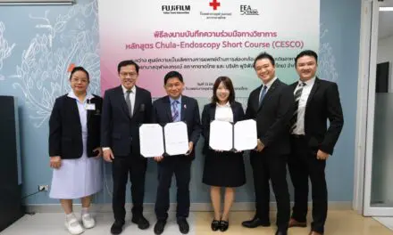 ฟูจิฟิล์ม ลงนามความร่วมมือ สนับสนุนศูนย์ความเป็นเลิศด้านการส่องกล้องทางเดินอาหาร โรงพยาบาลจุฬาลงกรณ์ จัดการประชุมเชิงปฏิบัติการ “Chula-Endoscopy Short Course (CESCO) EUS ERCP series” เพื่อพัฒนาการทำหัตถการการส่องกล้องตรวจระบบทางเดินอาหารโดยการส่องกล้องที่ติดอัลตร้าซาวด์  และการตรวจรักษาท่อทางเดินน้ำดีและตับอ่อน (EUS ERCP)