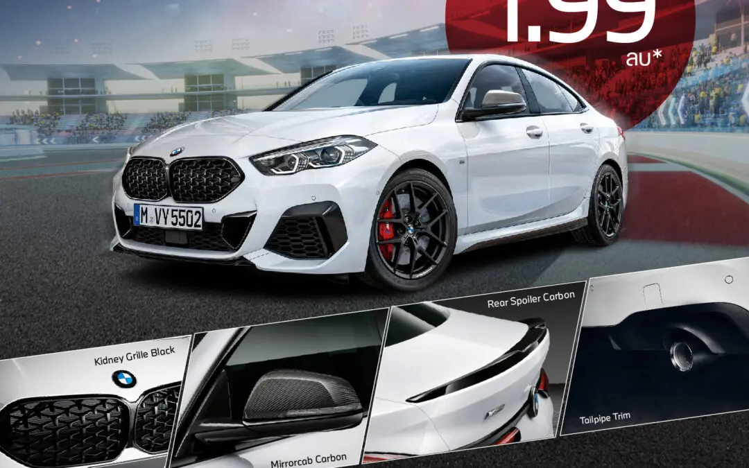 มิลเลนเนียม ออโต้ กรุ๊ป กระตุ้นความเร้าใจเต็มสูบ กับ BMW 220i Gran Coupe M Sport ฟรีชุดแต่ง M Performance มูลค่าเกือบ 100,000 บาท จัดให้ในราคาพิเศษ 1.99 ล้านบาท เฉพาะที่โชว์รูม BMW Millennium Auto