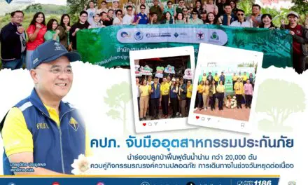 คปภ. จับมืออุตสาหกรรมประกันภัย นำร่องปลูกป่าฟื้นฟูต้นน้ำน่าน กว่า 20,000 ต้น  ควบคู่กิจกรรมรณรงค์ความปลอดภัยการเดินทางในช่วงวันหยุดต่อเนื่อง