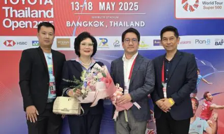 บริษัท กรังด์ปรีซ์ อินเตอร์เนชั่นแนลจำกัด (มหาชน) พร้อมด้วยเรือเอก บุญศักดิ์ พลสนะ  ในฐานะคณะกรรมการจัดการแข่งขันแบดมินตันชิงแชมป์โลกอาวุโส รายการ Amazing Thailand-Pattaya BWF World Senior Championships 2025  ร่วมแสดงความยินดีกับคุณหญิงปัทมา ลีสวัสดิ์ตระกูล กรรมการคณะกรรมการโอลิมปิกสากล หรือ ไอโอซีเมมเบอร์ และนายกสมาคมกีฬาแบดมินตันแห่งประเทศไทยฯ ในโอกาสได้รับการแต่งตั้งให้ดำรงตำแหน่งประธานสหพันธ์แบดมินตันโลก หรือ BWF คนใหม่