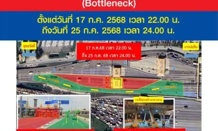 กทพ. แจ้งปิดเบี่ยงการจราจรบนทางพิเศษกาญจนาภิเษก วันที่ 17 ก.ค. 2568 เวลา 22.00 น. ถึงวันที่ 25 ก.ค. 2568 เวลา 24.00 น.