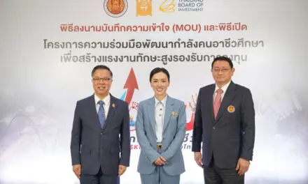 สอศ. – BOI ผนึกกำลังเอกชน เปิดตัวโครงการความร่วมมือพัฒนากำลังคนอาชีวศึกษาเพื่อสร้างแรงงานทักษะสูงรองรับการลงทุน “VOC-UP” ยกระดับอาชีวะไทย Upskills กำลังคนไทยสู่อนาคต