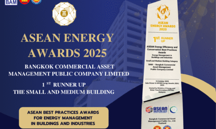 BAM คว้ารางวัลด้านพลังงานระดับอาเซียน รองชนะเลิศอันดับ 1 ASEAN Energy Awards 2025