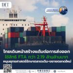 กระทรวงพาณิชย์ โดยกรมการค้าต่างประเทศ รายงานตัวเลขการใช้สิทธิ FTA ช่วงเดือน มกราคม-กันยายน ปี 2568 มีมูลค่าการใช้สิทธิรวมกว่า 67,931.01 ล้านดอลลาร์สหรัฐ หรือประมาณ 2.19 ล้านล้านบาท