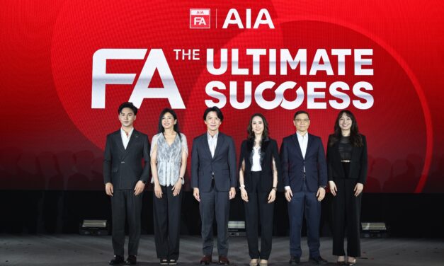 เอไอเอ เปิดตัว AIA FA รูปแบบใหม่ “FA 4.0 : The Ultimate Success” ก้าวสู่ความสำเร็จและความมั่นคงที่เหนือกว่า ตอกย้ำเบอร์หนึ่ง FA ในประเทศไทย มอบ Career Achievement Bonus (CAB) ทำ 10 ปี รับโบนัส 10 ล้านบาท