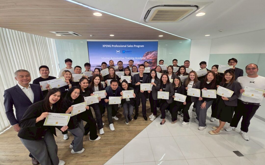 เอ็กซ์เผิง ประเทศไทย จับมือ MAT จัดอบรมหลักสูตร ‘XPENG Professional Sales Program’ เสริมสร้างศักยภาพ สู่ผู้เชี่ยวชาญด้านการขายยานยนต์ไฟฟ้าอย่างเต็มตัว