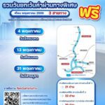 กทพ. เตรียมยกเว้นค่าผ่านทางพิเศษ เดือนพฤษภาคม จำนวน 3 วัน รวม 3 สายทาง 